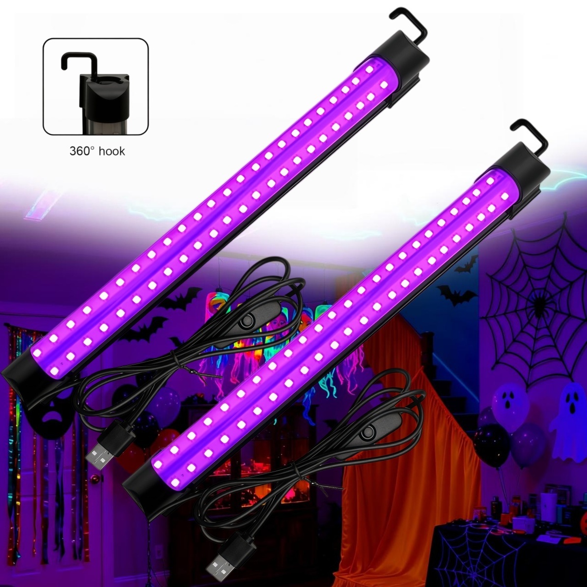 Usb Hub - Lampu Hitam LED UV 5W/10W USB,
