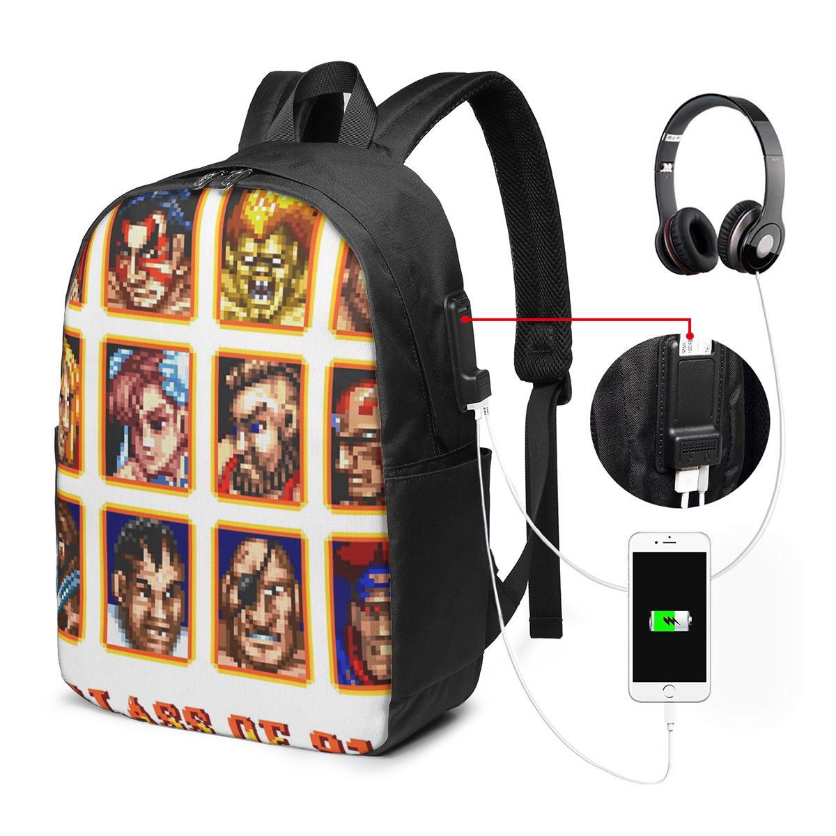 Laptop Bag - Tas Ransel Super Street Fighter Defeated