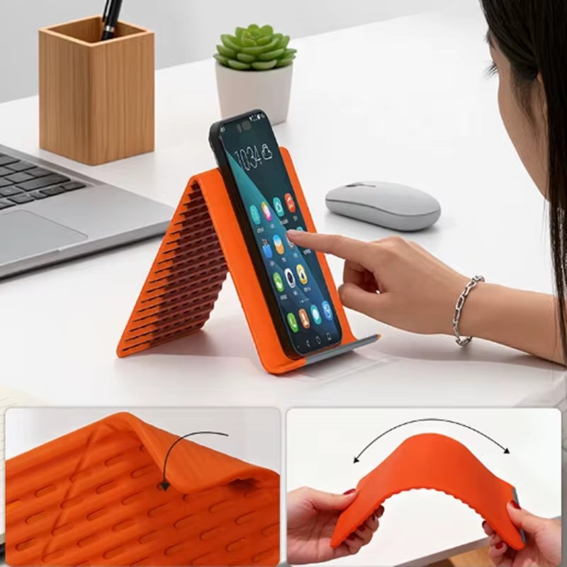 Laptop Stand - Penyangga Ponsel Silikon Lipat Fleksibel Portabel,