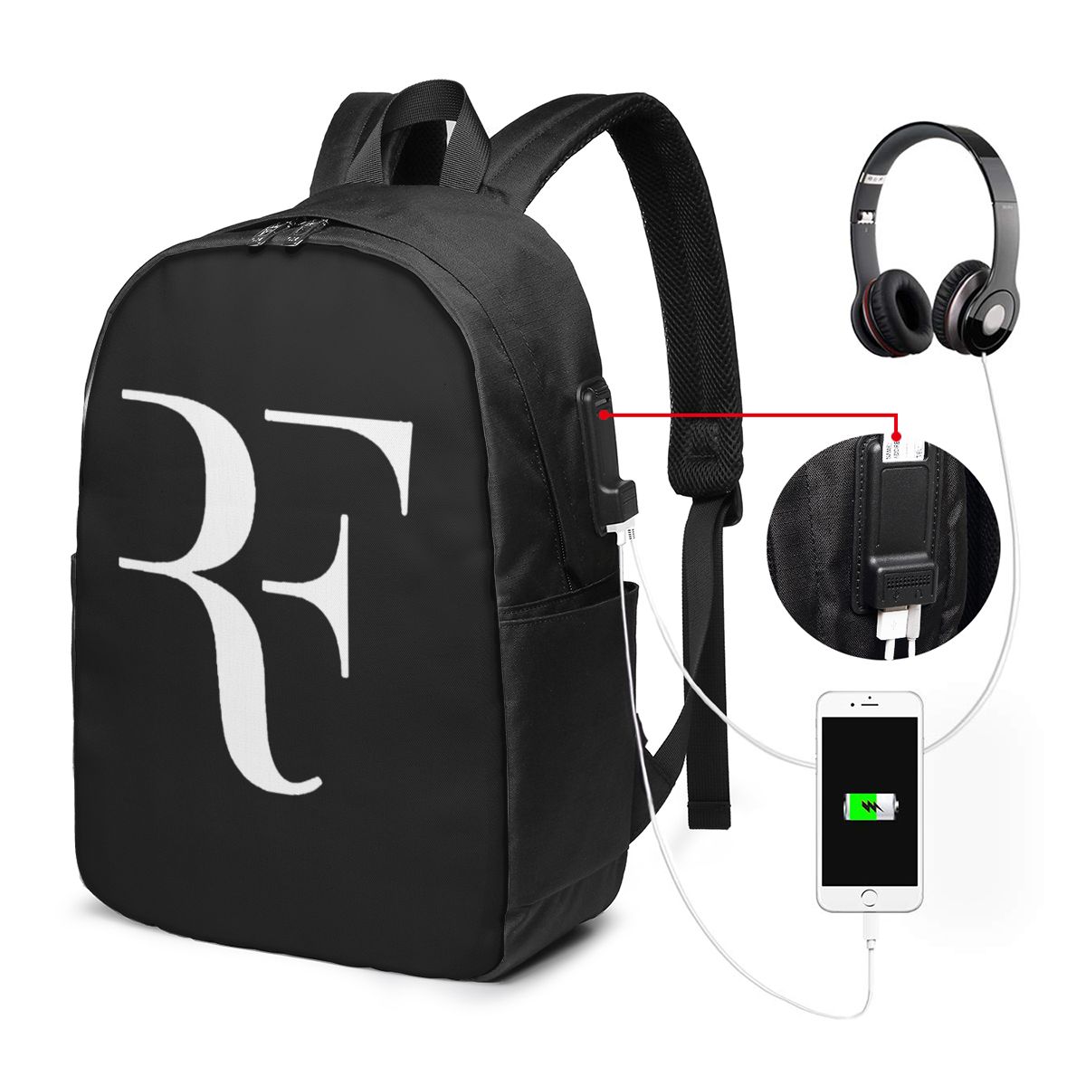 Laptop Original Accessories - Roger Federer Tas Ransel Travel Notebook