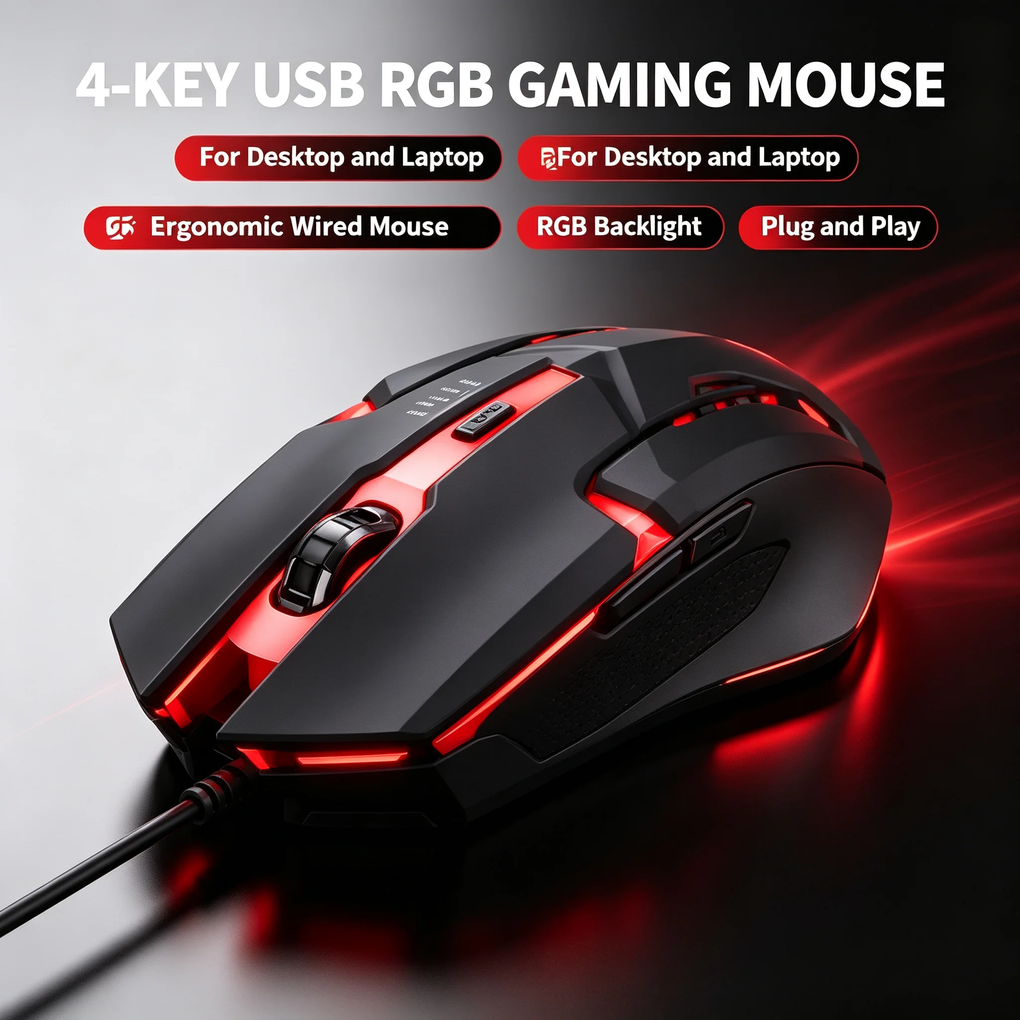 Mouse Gaming Berkabel USB LED  - Laptop Mouse ulasan dan harga