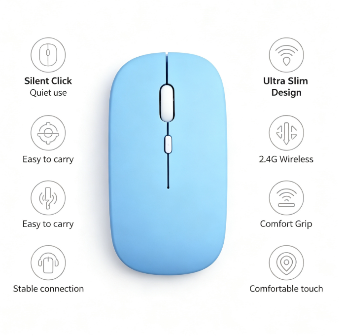 Mouse Nirkabel Senyap yang Kom - Laptop Mouse ulasan dan harga