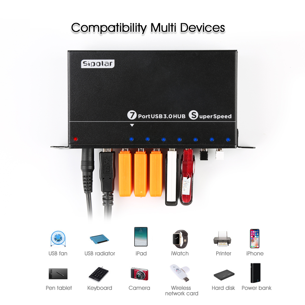 A-173 Hub USB 3.0 Industri 7 P - Usb Hub ulasan dan harga