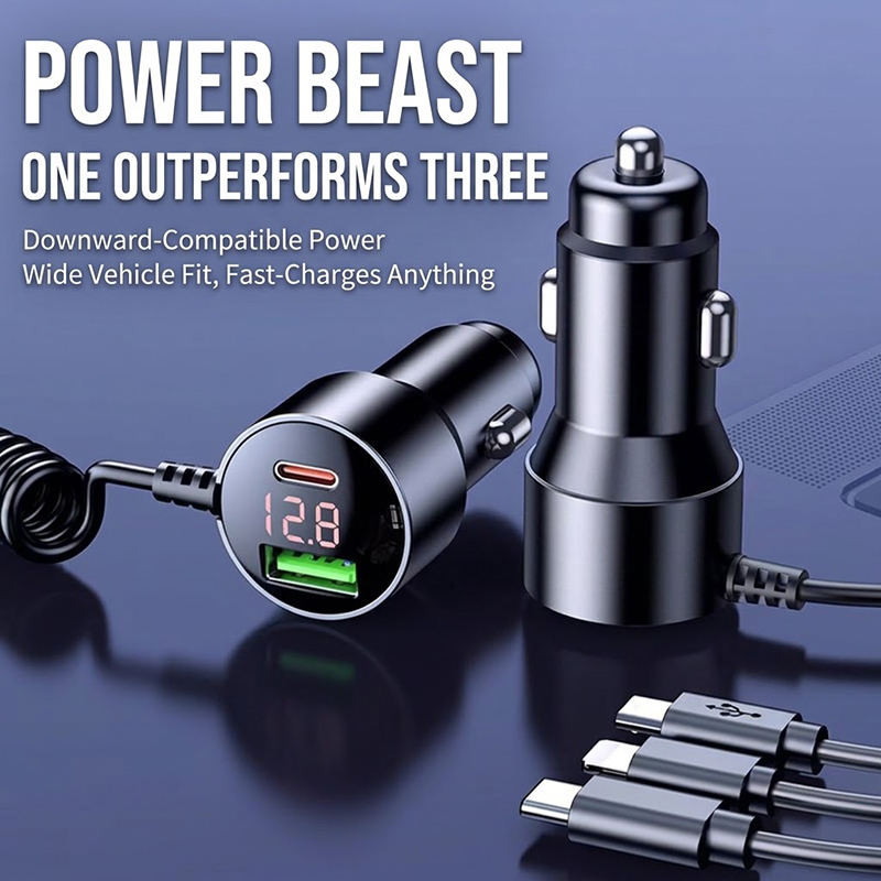 Pengisi daya mobil 3-in-1 deng - Laptop Charger ulasan dan harga