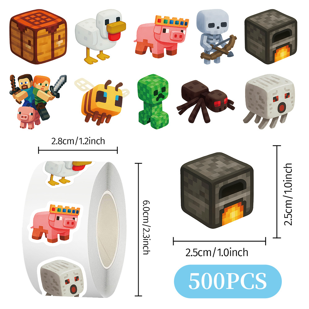 500pcs/Roll Stiker Kartun Mine - Laptop Accessories & Repair Jagtap Dairy Pimple Nilakh Pimpri Chinchwad Maharashtra ulasan dan harga